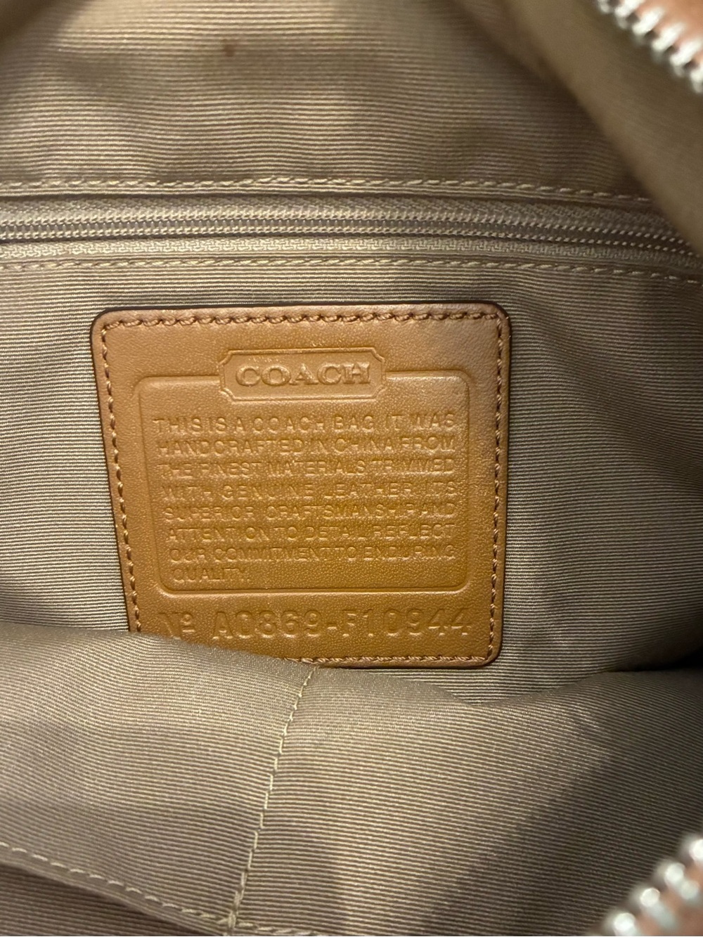 Coach cream and brown cognac crossbody Shoulder bag - Picture 10 of 10